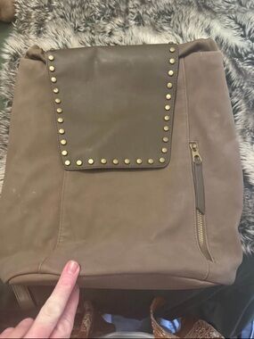 Universal Thread Taupe Backpack with Gold Stud Accents